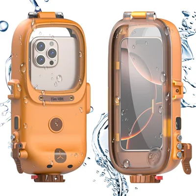 Universal 15m Depth Waterproof Diving Case IPX8 Bluetooth Compatible Cellphone Shell for Phones Up to 7 Inch