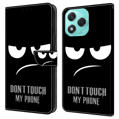For Honor 400 Lite 5G Case Magnetic Clasp 3D Pattern Leather Wallet Phone Cover - Don't Touch My Phone