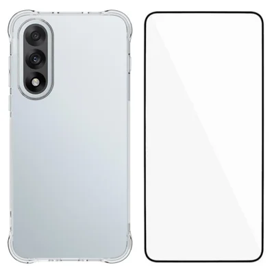 Voor OnePlus Nord 5 5G / Ace 5 Ultra 5G Hoesje WANLONFENG WL-serie 2,0 mm TPU Telefoonhoes met Gehard Glasfolie - Transparant