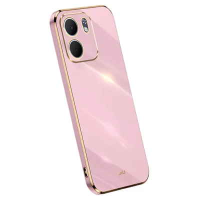 XINLI For Oppo A5x 5G Case TPU Phone Cover with Electroplating Frame - Purple