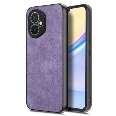 For Honor 400 5G (Global) Case Shockproof Slim Retro Leather Phone Back Cover - Purple