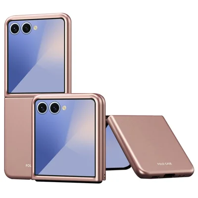 Til Samsung Galaxy Z Flip7 5G Etui Skin-Touch Hårdt PC-telefonetui - Rosenød
