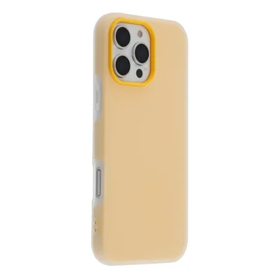 For iPhone 16 Pro Case 2 in 1 PC + TPU Frosted Phone Case Large Camera Cutout - Orange