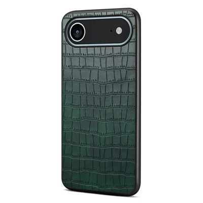 For iPhone Air Case Crocodile Texture Design Leather Slim Back Cover - Green