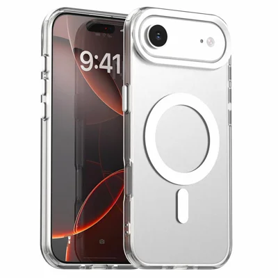 Til iPhone Air Case Kompatibel med MagSafe Anti-drop Hybrid Telefon Bagdæksel - Hvid