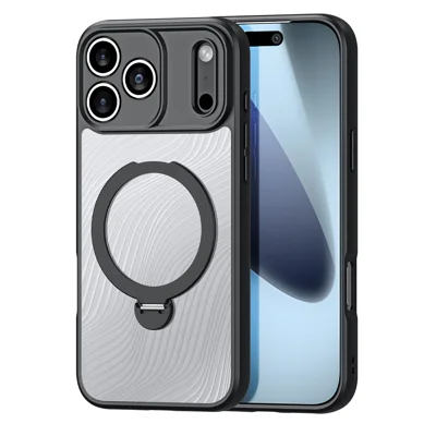 DUX DUCIS For iPhone 17 Pro Case with Kickstand  Aimo Series Compatible with MagSafe TPU+PC Phone Cover (REACH Certification) - Black