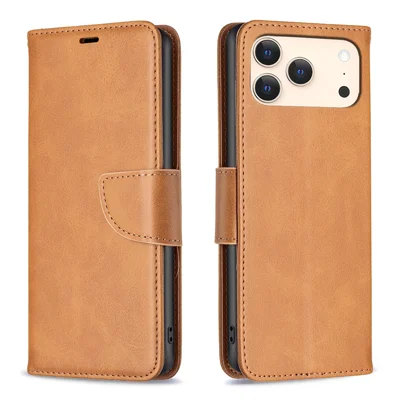 For iPhone 18 Pro / 17 Pro Case Shockproof PU Leather Cover with Wallet Card Slots - Yellow