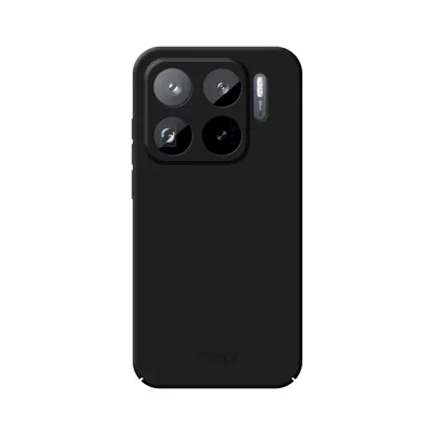 Folia na telefon Xiaomi 15S Pro, etui MOFI JK Seria Qin, matowa tylowa pokrywa z funkcją antyoładowania i dotykiem skóry – Czarny