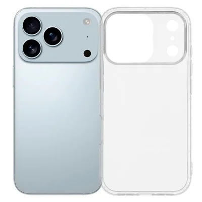 For iPhone 18 Pro / 17  Pro Case Transparent TPU Phone Back Cover Airbag Protection