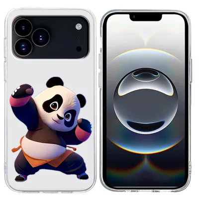TPU Case voor iPhone 17 Pro, zachte TPU hoes met patroon - Panda