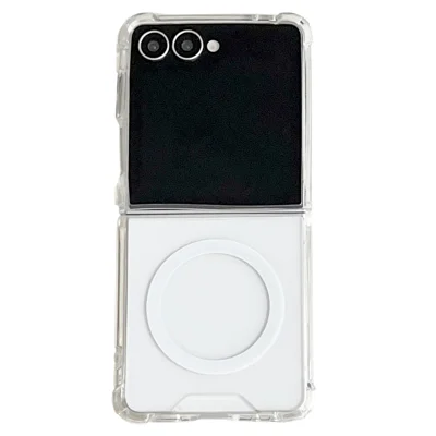 For Samsung Galaxy Z Flip7 5G Case Clear Acrylic Back Phone Cover Magnetic Case
