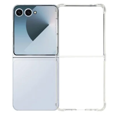 For Samsung Galaxy Z Flip7 5G Case Crystal Clear TPU Phone Cover with Reinforced Corner