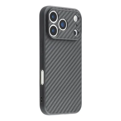For iPhone 17 Pro Case Flexible TPU Carbon Fiber Texture Shockproof Phone Cover