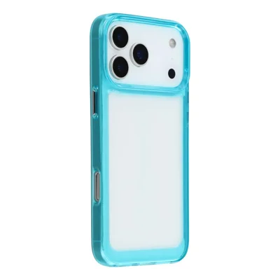 For iPhone 18 Pro Max / 17 Pro Max Cell Phone Case TPU + PC 2.0mm Anti-Scratch Cover - Transparent Blue