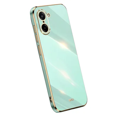 XINLI For OnePlus Nord CE5 5G / Ace 5 Racing 5G Case Electroplating Frame TPU Phone Cover - Cyan