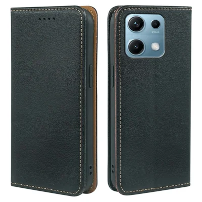 For Xiaomi Redmi Note 14S 4G  /  Note 13 Pro 4G  /  Poco M6 Pro 4G Case Wallet RFID Blocking Leather Phone Cover Strong Magnetic Closure - Black