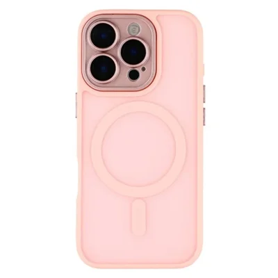 WANLONFENG For iPhone 16 Pro Max Back Cover Compatible with MagSafe  QB1 Series PC TPU Shockproof Phone Case - Pink