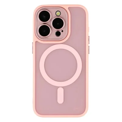 WANLONFENG For iPhone 15 Pro Back Cover Compatible with MagSafe  QB1 Series PC TPU Shockproof Phone Case - Pink