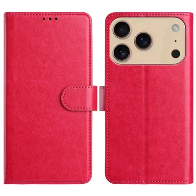 For iPhone 18 Pro Max / 17 Pro Max Wallet Phone Case Stand PU Leather Folio Flip Cover with 8 Card Slot - Rose
