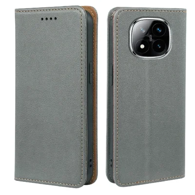 Leather Case For Xiaomi Redmi Note 14 Pro+ 5G  /  14 Pro 5G  /  4G  /  Poco X7 5G Wallet RFID Blocking Phone Cover Strong Magnetic Closure - Green