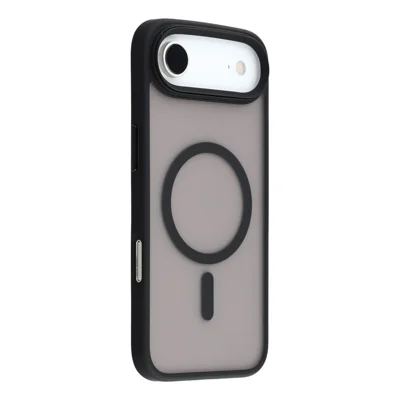 For iPhone Air Case Compatibel met MagSafe TPU + PC Rubberen Afwerking Telefoonhoes - Zwart