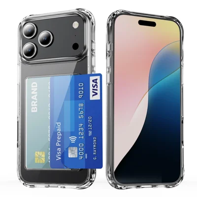 For iPhone 18 Pro / 17 Pro Case Protective TPU Phone Cover with Card Holder