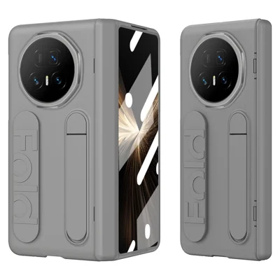 LSKOZU Coque Pour Honor Magic V5, Étui Léger, Ultra-Fin, Transparent Et Résistant Aux Chocs Avec Protecteur D'écran Intégré Et Support À Anneau Rotatif (argenté