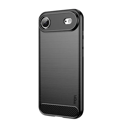 MOFI For iPhone Air Back Cover  Brushed Texture Carbon Fiber Soft TPU Case - Black