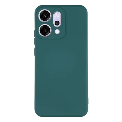 For Oppo Reno14 5G (Global) Case TPU Back Soft Anti-Scratch Fiber Lining Phone Cover - Army Green