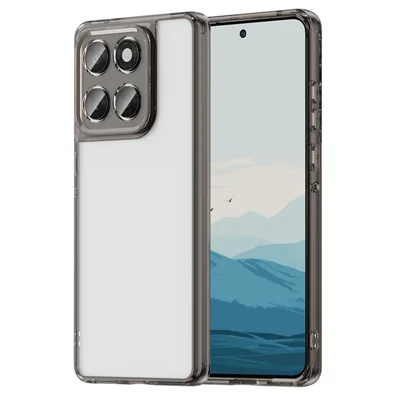 Slanke hoes voor Motorola Edge 60 Fusion 5G / 60 5G / 60s 5G TPU + Acryl telefoonhoesje tegen vergelen - Zwart