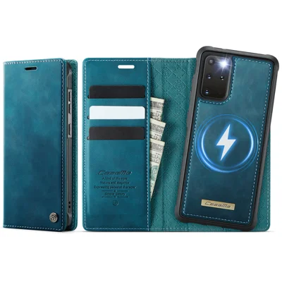 CASEME For Samsung Galaxy S20 Plus 5G Case  C49 Magnetic Case RFID Blocking Detachable Wallet Leather Phone Cover - Green