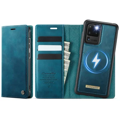 CASEME For Samsung Galaxy S20 Ultra Case  C49 Magnetic Case RFID Blocking Detachable Wallet Leather Phone Cover - Green