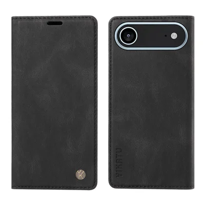 YIKATU For iPhone Air Leather Cover  YK-004 Skin-Touch Wallet Phone Cases - Black