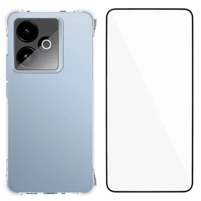 WANLONFENG For Realme GT 7 5G Case  WL Series 2.0mm TPU Phone Cover with Tempered Glass Film - Transparent