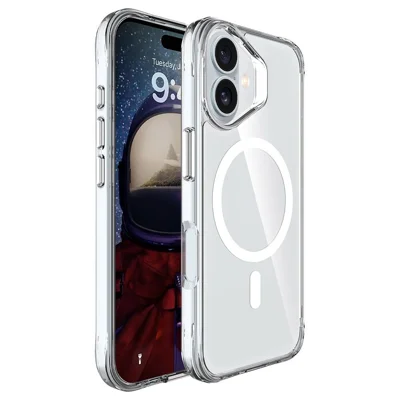For iPhone 17 Case Compatible with MagSafe TPU + PC Clear Phone Cover
