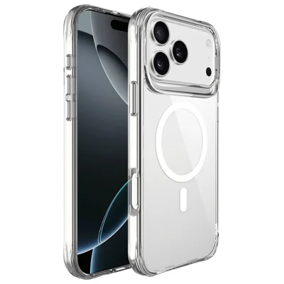 For iPhone 17 Pro Case Kompatibel med MagSafe TPU + PC Klar Telefonbeskyttelse