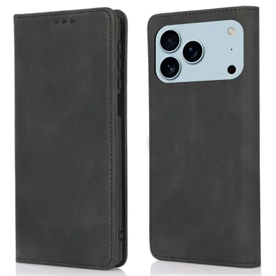 For iPhone 18 Pro Max / 17 Pro Max Case Wallet Magnetic Closing Leather Flip Phone Cover - Black