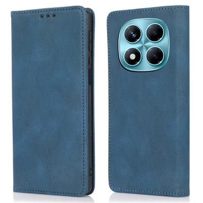 Phone Case For Xiaomi Redmi Note 14 Pro 5G / Note 14 Pro+ 5G / Poco X7 5G , Wallet Magnetic Closing Leather Flip Cover - Blue