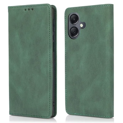 For Samsung Galaxy A08 5G / A08 4G / A07 4G / A06 4G / A06 5G Case Wallet Magnetic Closing Leather Flip Phone Cover - Green