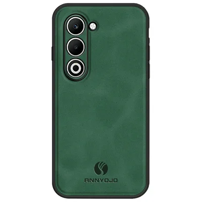 ANNYOJO voor Oppo A5 5G hoesje PU leer + PC + TPU anti-val telefoon achtercover - Groen