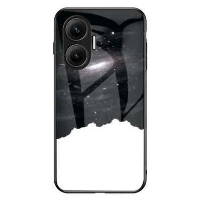 For Xiaomi Poco F7 5G / Redmi Turbo 4 Pro 5G Case Starry Sky Pattern Tempered Glass Phone Cover - Cosmic Starry Sky