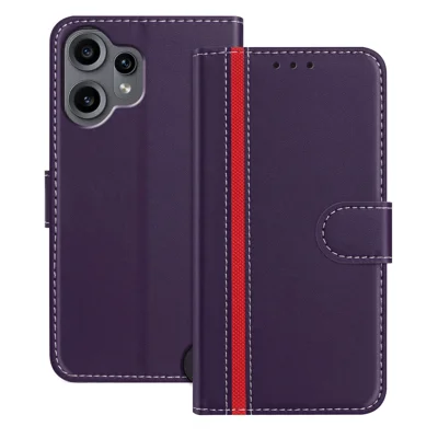 For Nothing CMF Phone 2 Pro Phone Cases Wallet Stand Color Splicing Leather Cover with Magnetic Clasp - Purple