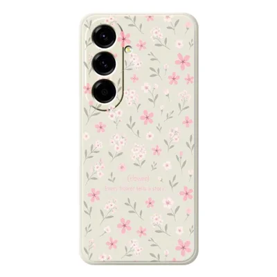 Samsung Galaxy A56 5G-hoesje met kleine bloemenprint Rechte rand TPU-telefoonhoesje - Beige