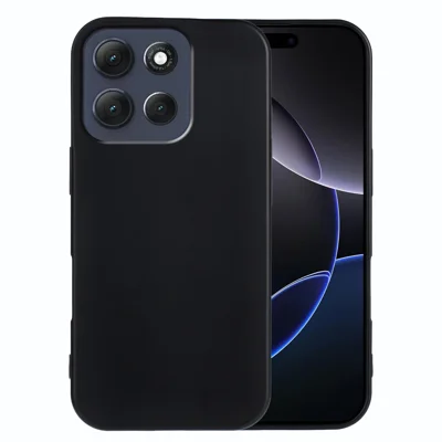 For Motorola Moto G56 5G TPU Case Soft Matte Anti-fingerprint Phone Back Cover - Black