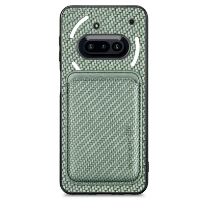 For Nothing Phone (3a) Case Magnetic Detachable Card Holder Phone Back Cover - Green