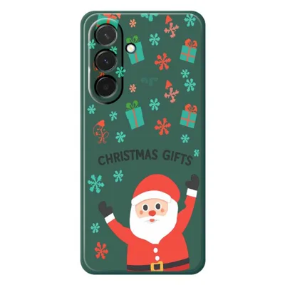 For Samsung Galaxy A36 5G Case Christmas Gifts Pattern Printing Straight Edge TPU Phone Back Cover - Green