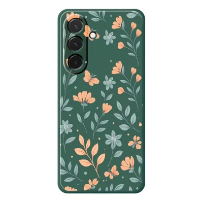 For Samsung Galaxy A36 5G Case Yellow Flowers Pattern Printing Straight Edge TPU Phone Back Cover - Green