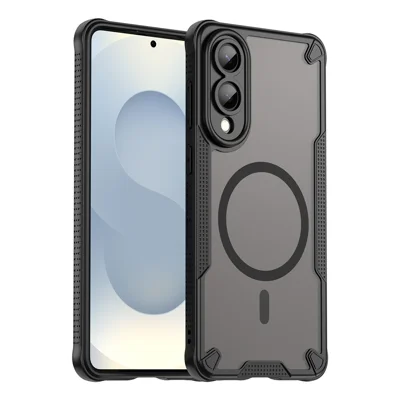 Bulk Purchasing For Samsung Galaxy S25 Edge Magnetic Case TPU + PC Phone Back Cover - Black
