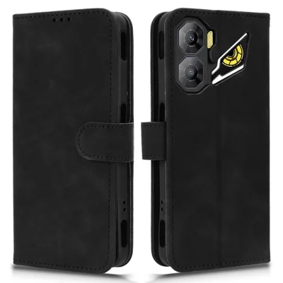 For ZTE nubia Neo 3 5G Leather Case Skin Feel Anti Drop Wallet Flip Phone Cover - Black