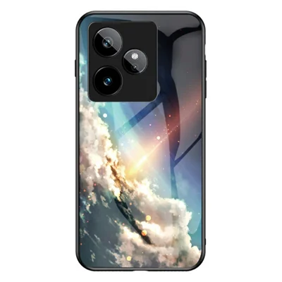 For Realme GT 7 5G Case Starry Sky Pattern Tempered Glass Phone Cover - Bright Starry Sky